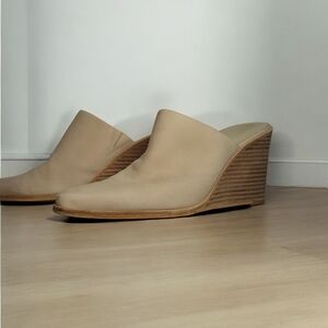 Dolce Vita Cream Wedge Mules